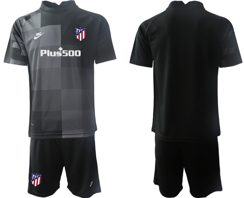 Men 2021-2022 Club Atletico Madrid black goalkeeper blank Soccer Jersey